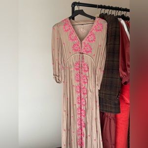 Free People | S | Embroidered Fable Dress